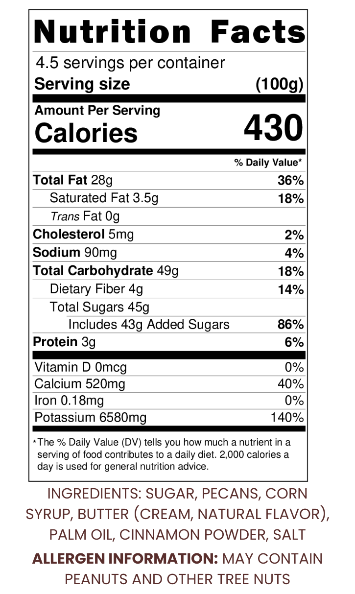 1 lb Premium Cinnamon Sugar Pecans