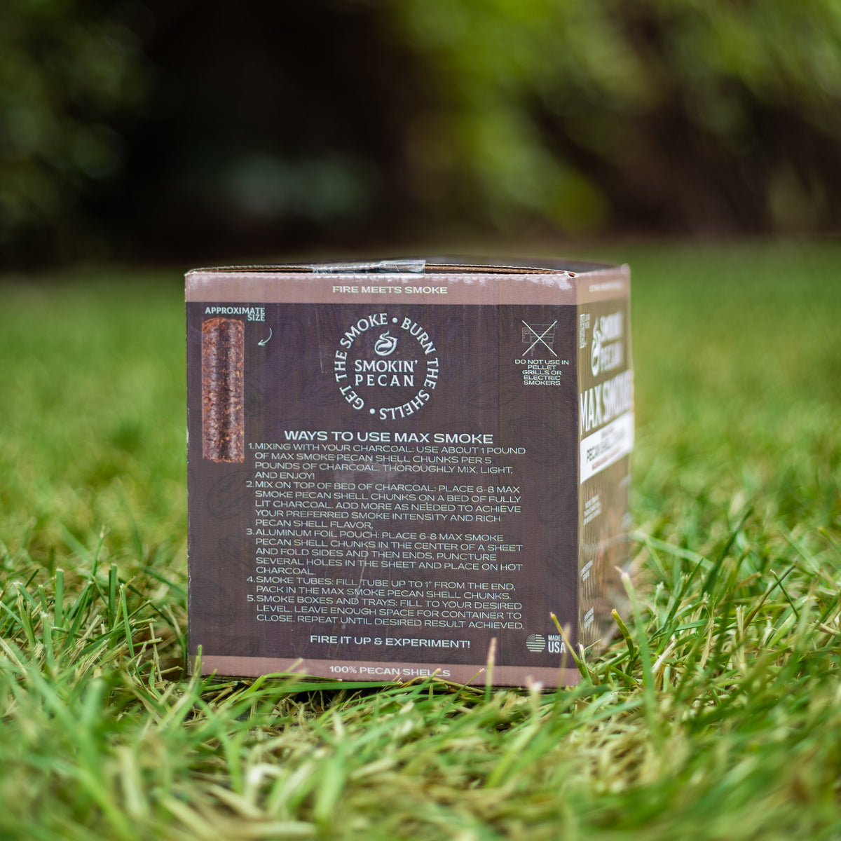 Max Smoke Pecan Shell Chunks - 6 LB Box
