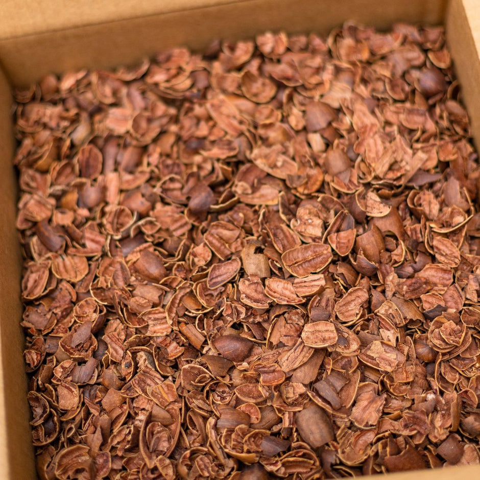 100 Pecan Pellets & Shells for Smoking & Grilling Smokin' Pecan