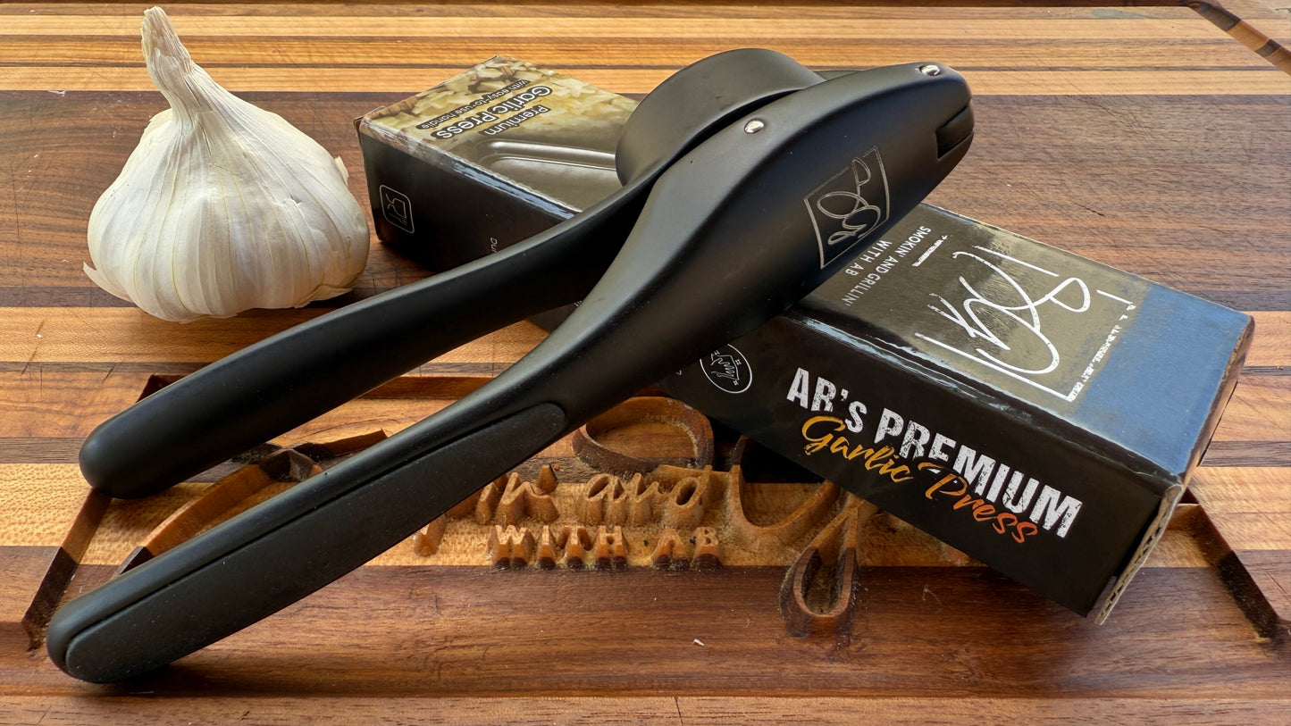 Premium Garlic Press by Smokin and Grillin wit AB