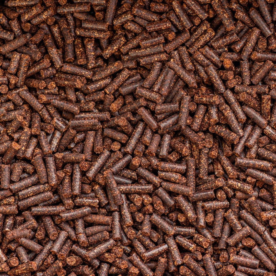 Close up pile of Smokin' Pecan's pellets